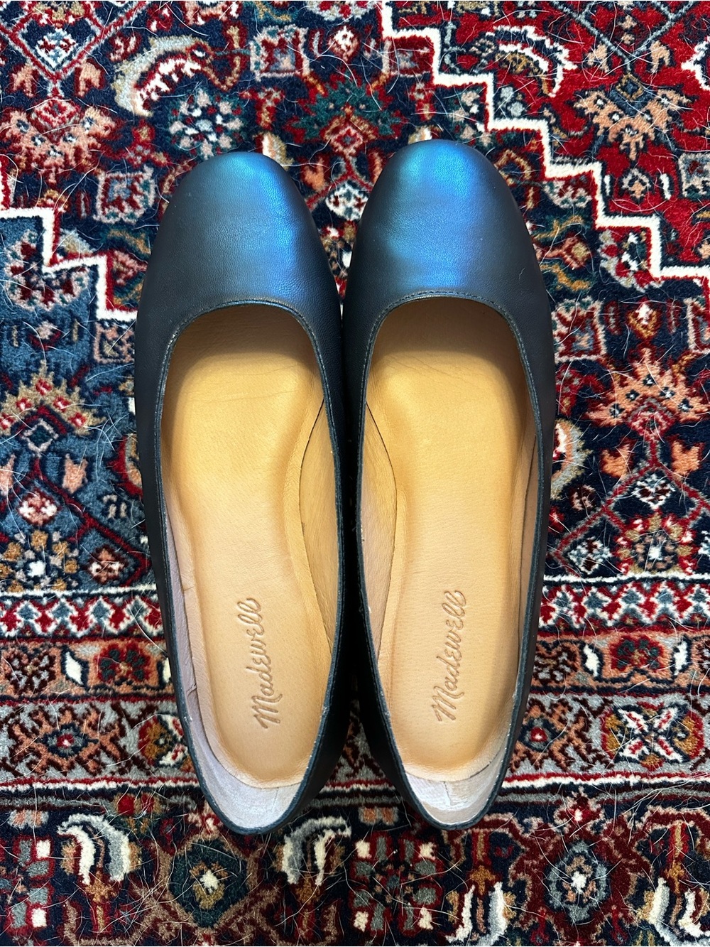 Madewell Cory Leather Ballet Flat Black Size 9